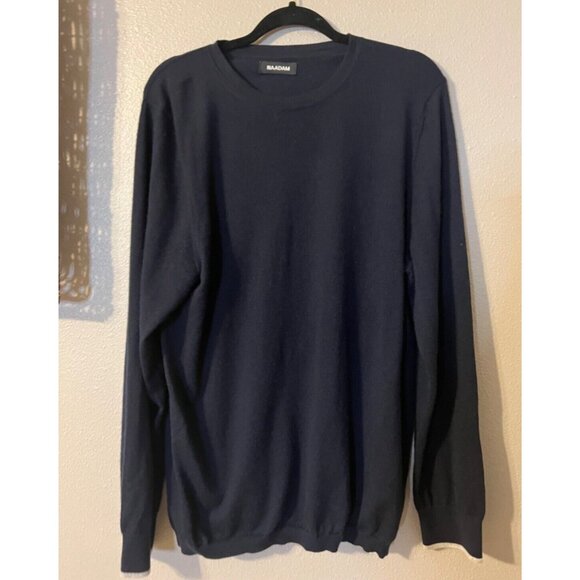 Naadam 100% Cashmere Sweater XL Navy Blue Crewneck Pullover $300 NEW - Picture 8 of 11